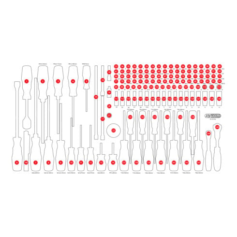 Insert en mousse vide pour 813.0146 KS Tools