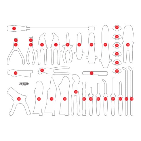 Insert en mousse vide pour 821.0034 KS Tools