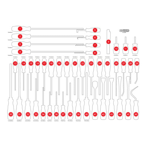 Insert en mousse vide pour 821.0046 KS Tools