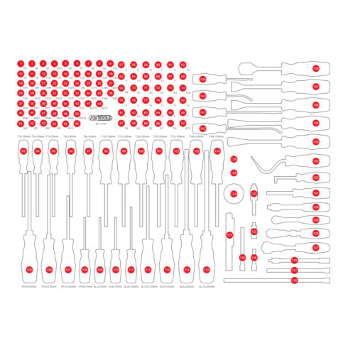 Insert en mousse vide pour 821.0142 KS Tools