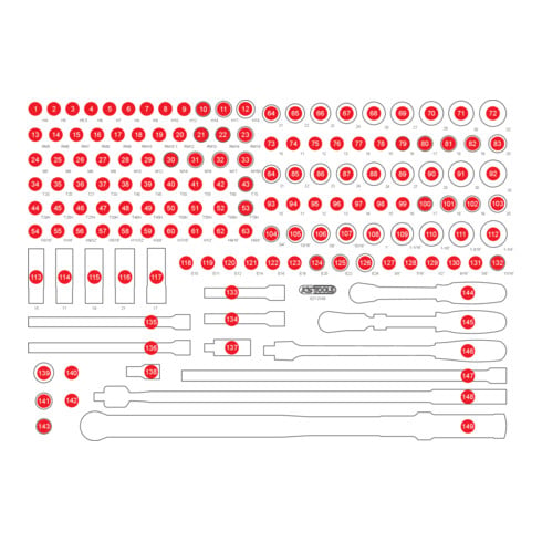 Insert en mousse vide pour 821.0149 KS Tools