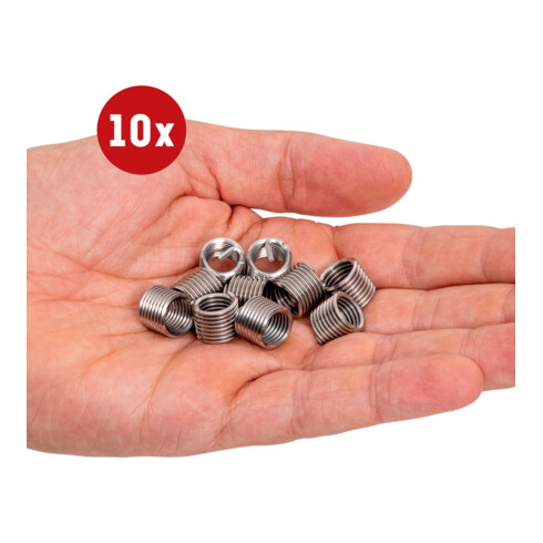 Insert fileté STIER, acier inoxydable M10 x 1,5 1,5d