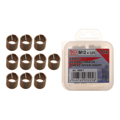BGS Inserti filettati di ricambio in ottone, 10pz.