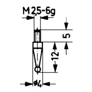Inserts de mesure KÄFER D.1mm KGL M2,5 STA pour comparateurs-3