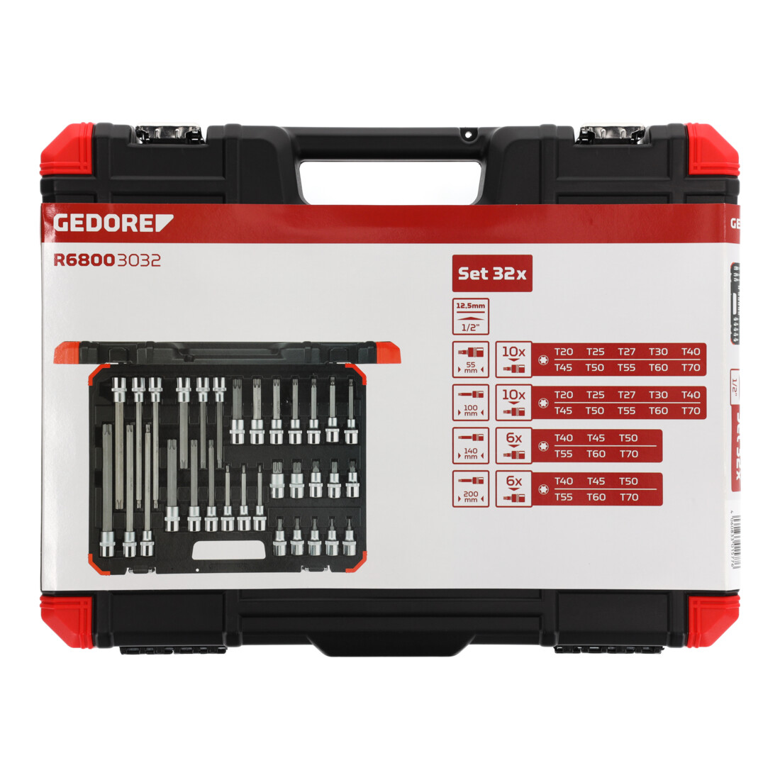 Inserts pour tournevis Gedore rouge 1/2 TX 32 pcs
