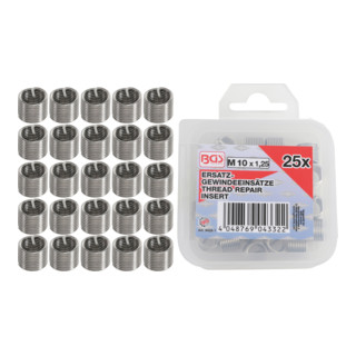 Inserts de filetage de remplacement BGS M7 x 1,0 mm, 25 pcs.