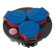 Insteekcontact montageplaat 3-voudige IP44 thermostaat met controlelampje-2