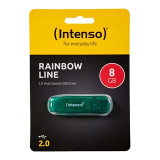 Intenso USB 2.0 Stick 8GB RainbowLine grün 65 x 19 x 9mm