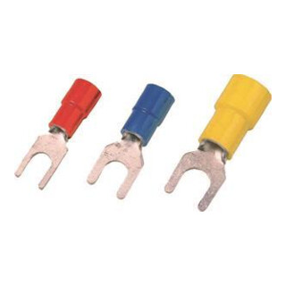 Intercable Cosse à sertir ICIQ14G DIN46237 0,5-1 mm² M4 rouge forme fourche