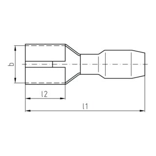 Intercable Manchon à sertir plat ICIQ125FH 0,5-1 mm² 2,8 x 0,5