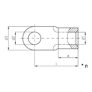 Intercable Quetschkabelschuh ICQ14 0,5-1qmm M4 verzinkt