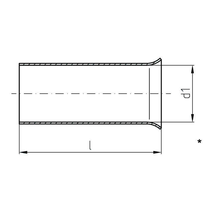 Intercable Tools Aderendhülse 10qmm 12mm lang ICAE1012