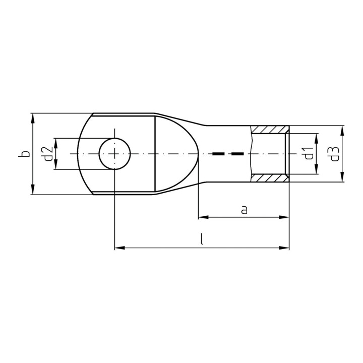 Intercable Tools Cosse à sertir 6 mm² M5 zinguée ICD65