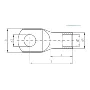 Intercable Tools Cosse de câble tubulaire 50qmm M12 zinguée ICR5012-4