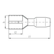 Intercable Tools Cosse plate 1,5-2,5 mm² 2,8x0,8 ICIQ228FH-5