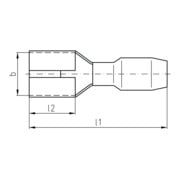 Intercable Tools Flachsteckhülse 0, 1-0, 4qmm 2, 8x0, 8 ICIQ0528FH-5