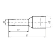 Intercable Tools Manchon de câble 10qmm rouge ICIAE1012-5