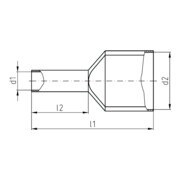 Intercable Tools Manchon double câble 2x0,75 mm² gris ICIAE0758Z-5