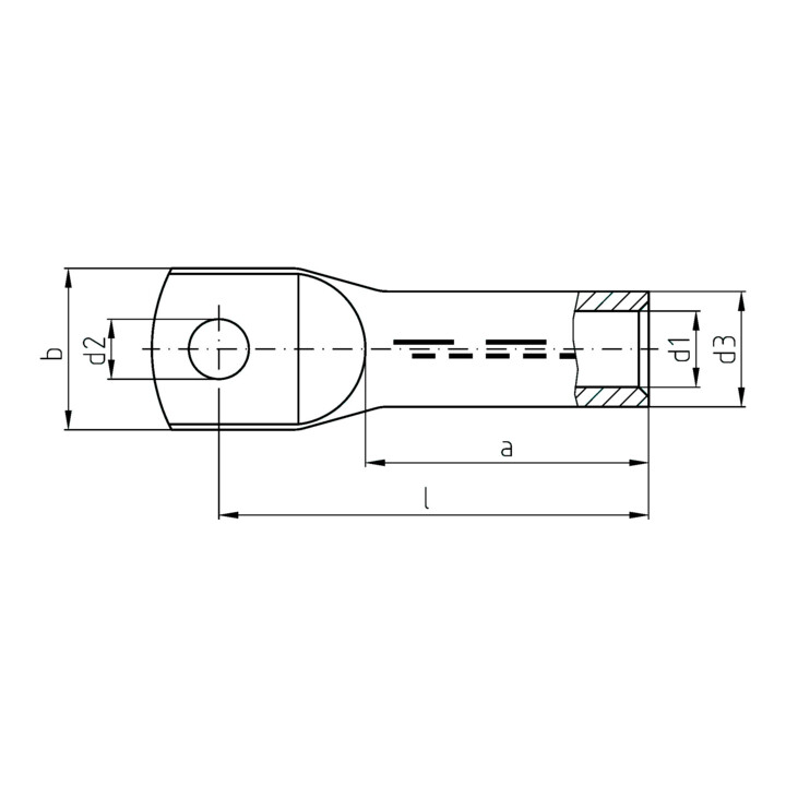 Intercable Tools Presskabelschuh Alu M12 blank ICAL9512