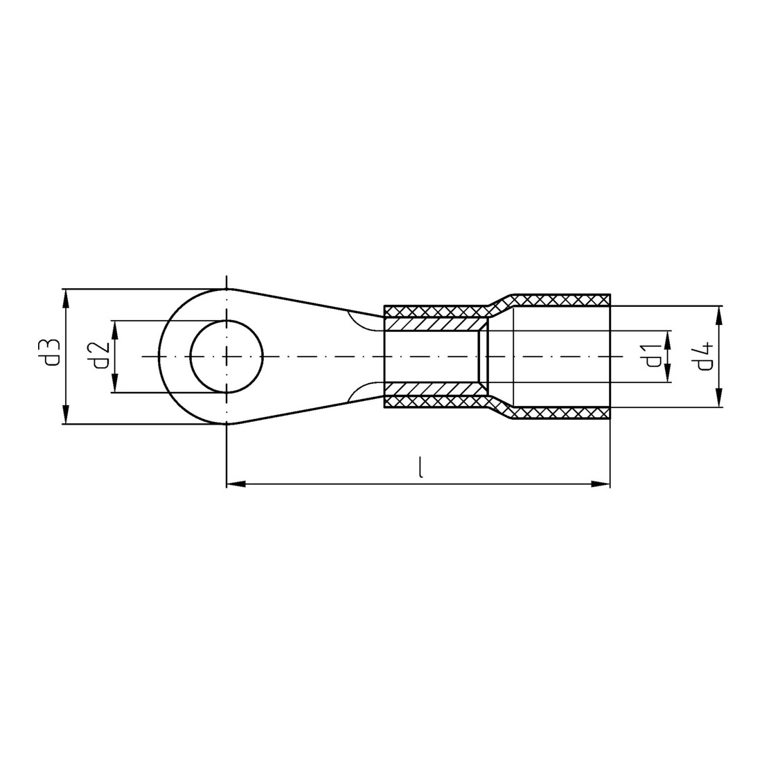 Intercable Tools Quetschkabelschuh 4-6qmm M4 gelb ICIQ64