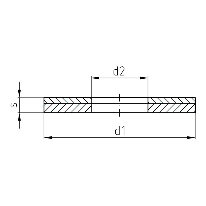 Intercable Tools Unterlegscheibe M10, 240qmm, blank ICALCU10CS
