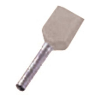 Intercable Zwillings-Aderendhülse ICIAE07510Z 2x0,75qmm 10mm grau