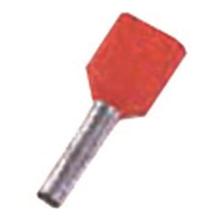 Intercable Zwillings-Aderendhülse ICIAE1014Z 2x10qmm 14mm verzinnt rot