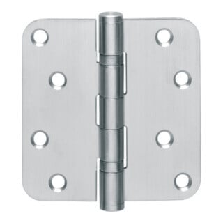INTERSTEEL Charnière de porte à roulement à billes VA ronde 102x102 mm DIN G/D avec goupille extractible