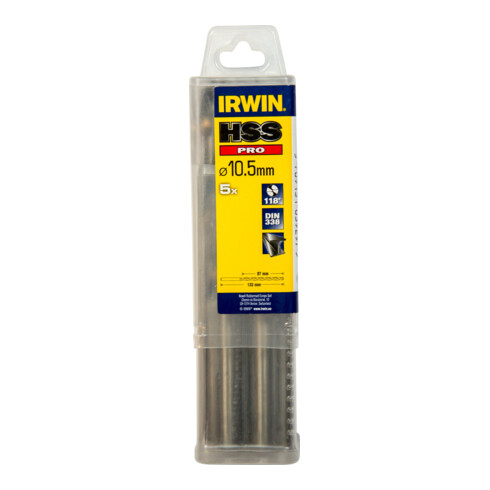 Irwin foret à métaux HSS 10,5x133x87mm