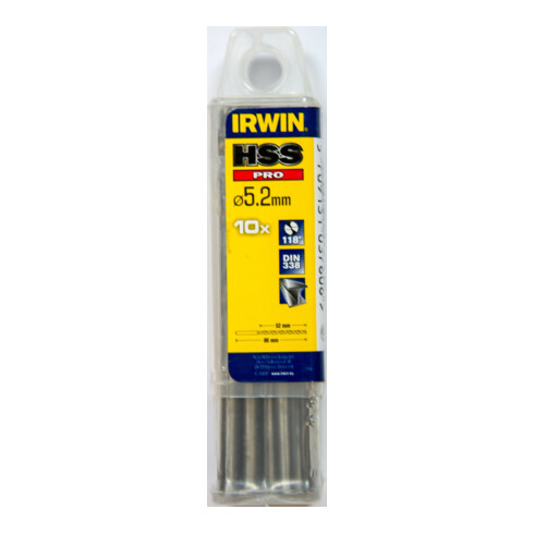 Irwin foret à métaux HSS 5,2x86x52mm