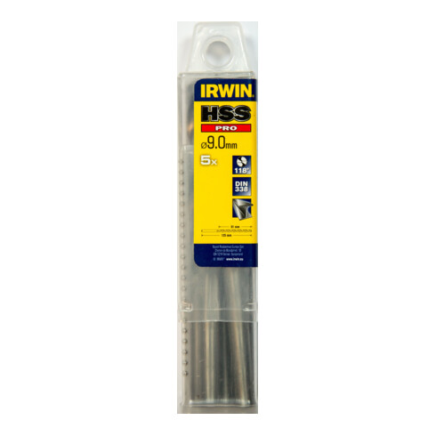 Irwin foret à métaux HSS 9,0x125x81mm