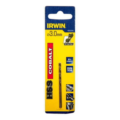 Irwin foret à métaux HSS-Co 3,0x61x33mm