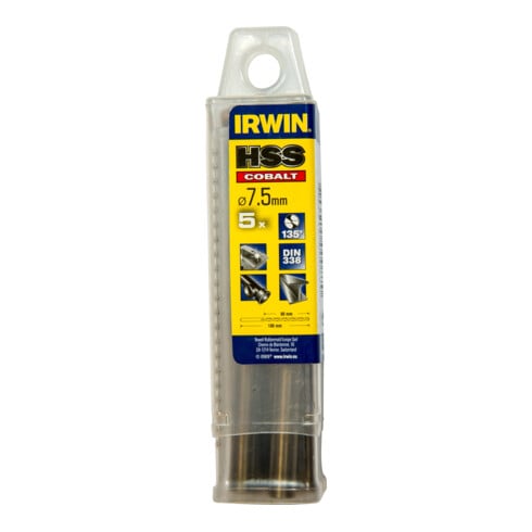 Irwin Foret métal HSS-Co 7,5x109x69mm
