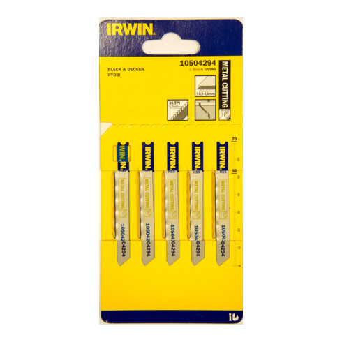 Irwin Jigsaw Blades IWN UJSB 5PK U118G