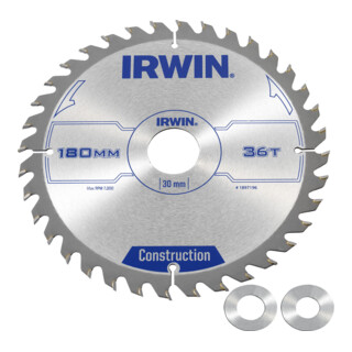 Irwin Kreissägeblatt Handkr. 180/30mm 36ATB