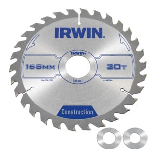 Irwin Lame de scie circulaire à main 165 × 30 mm 30 dents ATB
