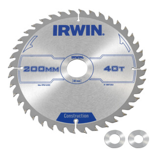 Irwin Lame de scie circulaire manuelle 200 × 30 mm 40 dents ATB