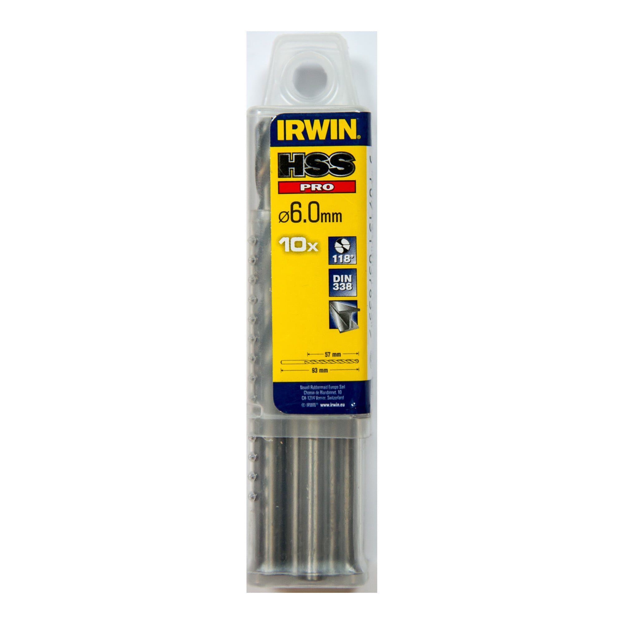 Irwin Metallbohrer HSS 6,0x93x57mm ; Irwin Tools