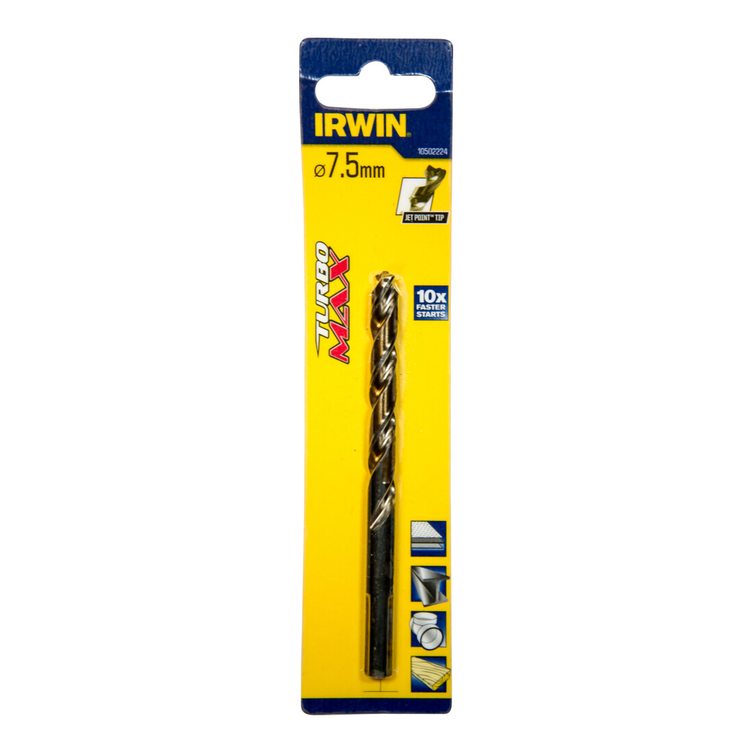 Irwin Metallbohrer HSS 7,5x109x69mm