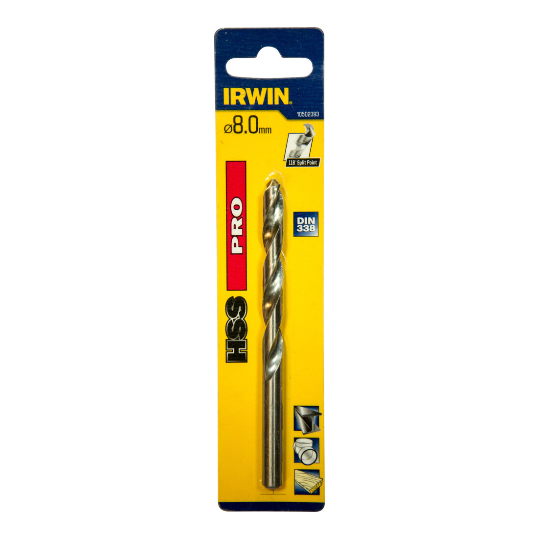 Irwin Metallbohrer HSS 8,0x117x75mm