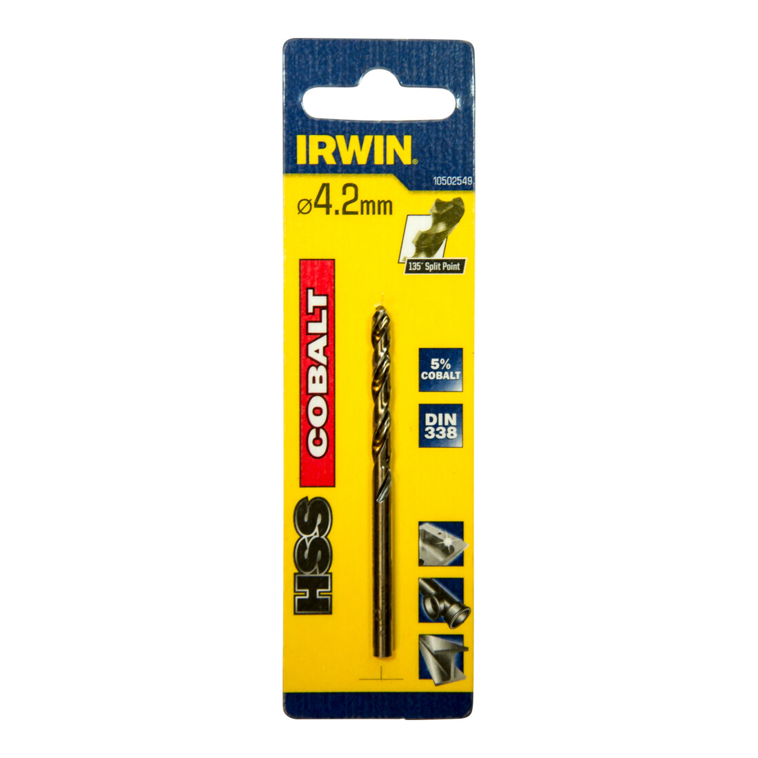 Irwin Metallbohrer HSS-Co 4,2x75x43mm