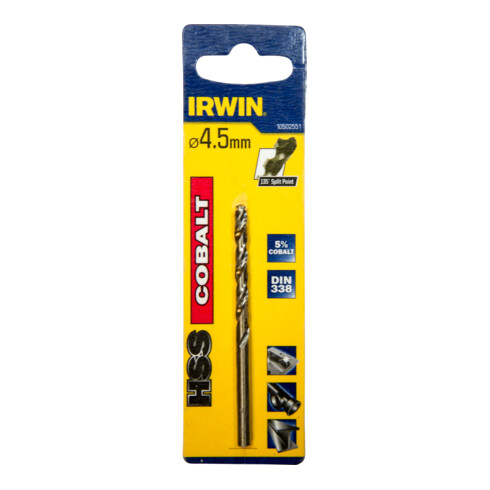 Irwin Metallbohrer HSS-Co 4,5x80x47mm