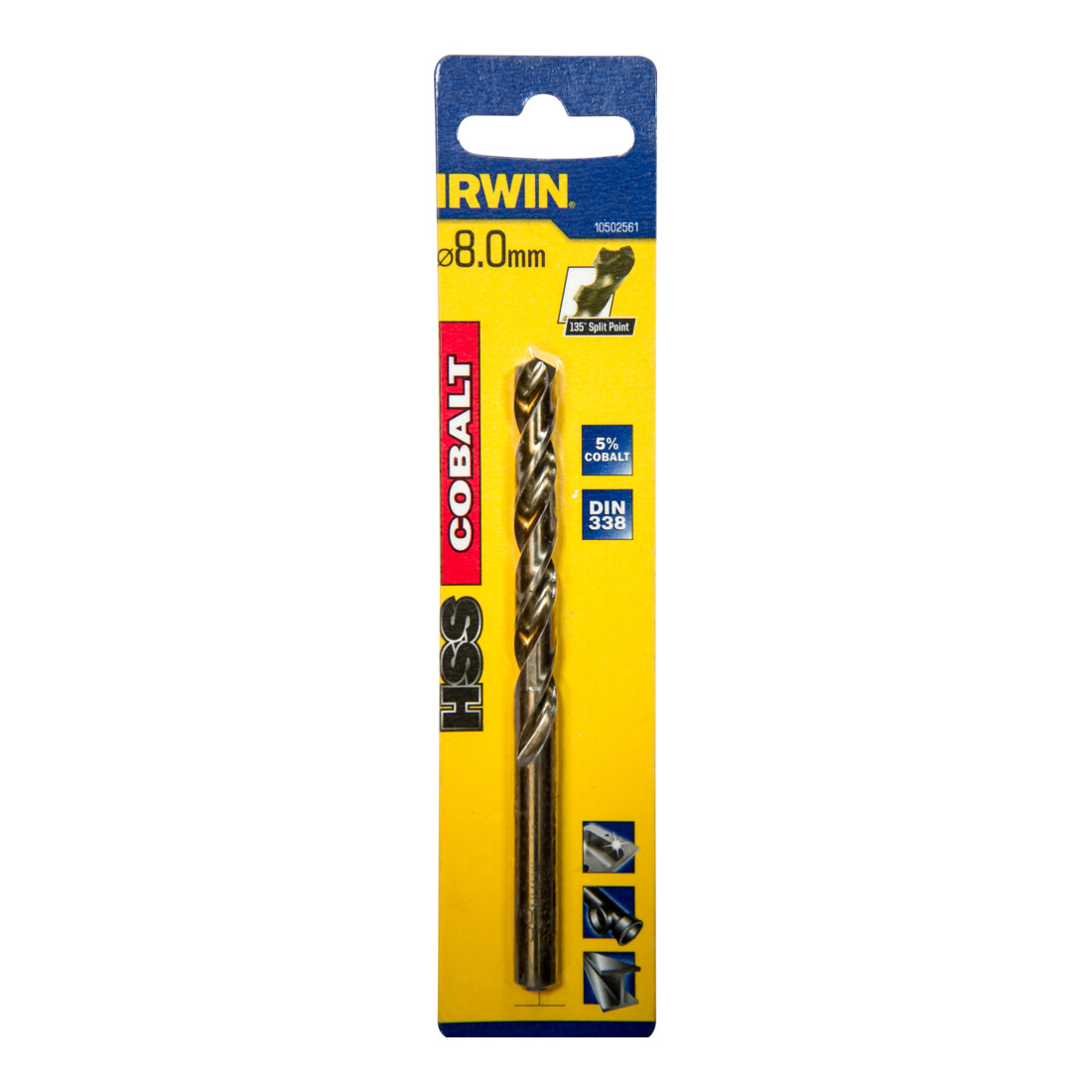 Irwin Metallbohrer HSS-Co 8,0x117x75mm