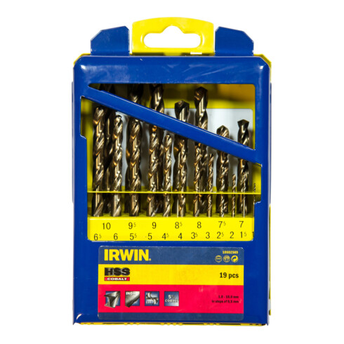 Irwin Metallbohrer HSS-Co Set 19-tlg