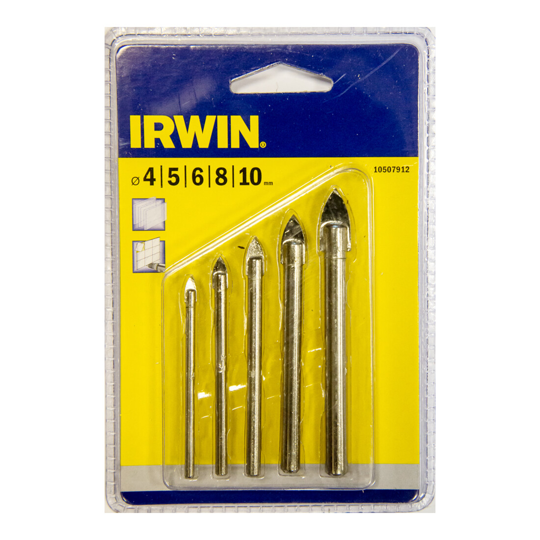Irwin Set de 5 forets pour verre et carrelage