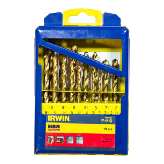 Irwin Set de forets métal HSS-Tin 19 pièces
