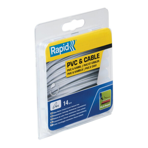 Isaberg Rapid bâton de colle transparent 125g pour câble PVC