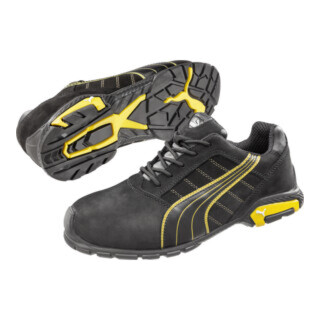 Chaussures de sécurité Puma 642710 Amsterdam Low, S3 SRC noir/jaune