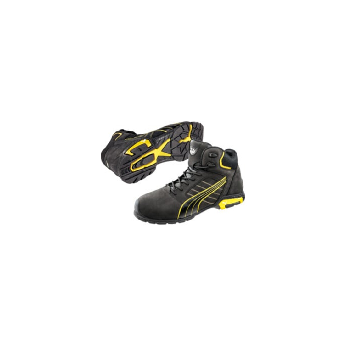 Bottes de sécurité Puma Amsterdam Mid, S3 SRC gris/jaune