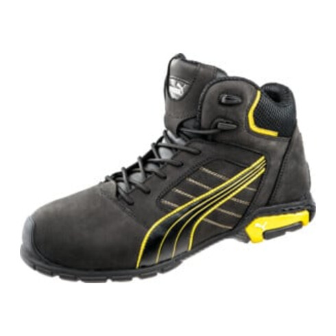 Puma Sicherheitsstiefel Amsterdam Mid, S3 SRC grau/gelb